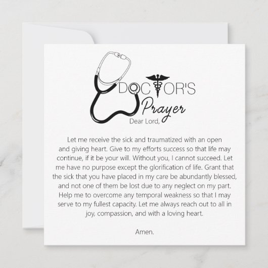 医師の祈り カード (正面)