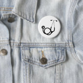 医師の聴診器 缶バッジ (インサイチュ)