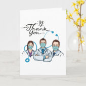 医師の診療最高のチームに感謝します カード (黄色い花)