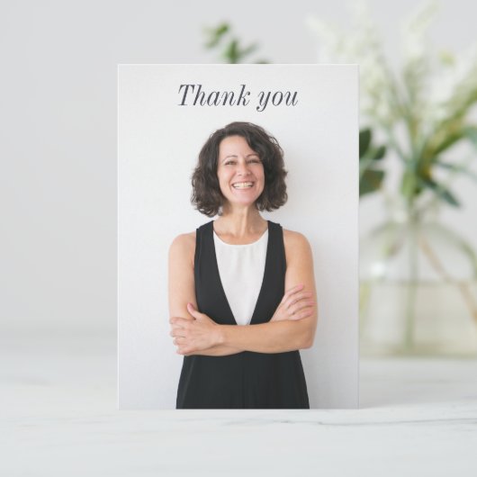 医師の評価ナース|フォトカスタム サンキューカード (スタンド正面)