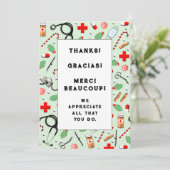 医師の評価ホリデーカード サンキューカード (スタンド正面)