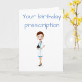 医師の誕生日願望*2倍の楽しみ* カード (黄色い花)