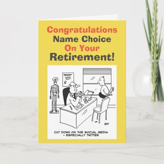 医師の退任 カード (正面)