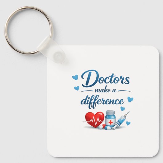 医師の違いを生み出すキーチェーンギフトMD キーホルダー (正面)