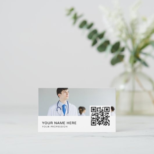 医師のQRコード 名刺 (スタンド正面)