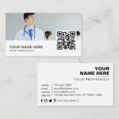 医師のQRコード 名刺 (正面/裏面)