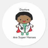 医師は英雄すごい黒男 ラウンドシール (正面)