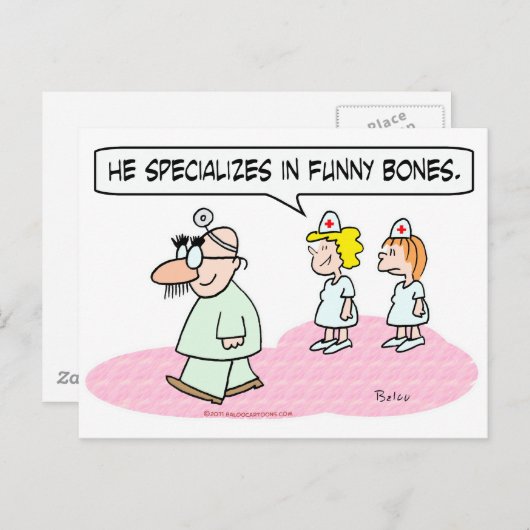 医師は骨おもしろい地眼鏡を専門とする ポストカード (正面/裏面)