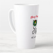 医師へのクリスマスプレゼント ホリデーデザイン カフェラテマグ (左アングル)