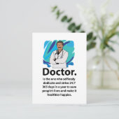 医師への感謝の言葉 ポストカード (スタンド正面)