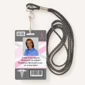 医師またはナース名バッジのスキャナコード バッジ (正面ランヤード)