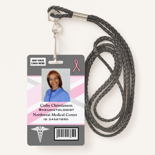 医師またはナース名バッジのスキャナコード バッジ (正面ランヤード)