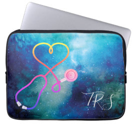 医師またはナース·ブルー·ユニバース ラップトップスリーブ