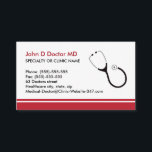 医師または医療機関向け名刺 名刺<br><div class="desc">スタイリモダンズ化された黒エレガントと灰色の聴診器を特徴とするビジネス。下部は赤で、名前縁ど、専門またはクリニックの名前やその他の情報のためのカスタマイズ可能な文字領域を持つ連絡。おカスタム問い合わ救済せは上記の店舗のリンクをご利用連絡ください。医エレガント医の名刺素晴らしはもし、GPまたは心臓医だが、すべての医師に適している。</div>