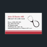 医師または医療機関向け名刺 名刺<br><div class="desc">スタイリモダンズ化された黒エレガントと灰色の聴診器を特徴とするビジネス。下部は赤で、名前縁ど、専門またはクリニックの名前やその他の情報のためのカスタマイズ可能な文字領域を持つ連絡。おカスタム問い合わ救済せは上記の店舗のリンクをご利用連絡ください。医エレガント医の名刺素晴らしはもし、GPまたは心臓医だが、すべての医師に適している。</div>