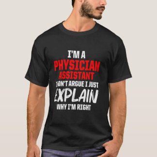 医師アシスタントによる認定Paの説明 Tシャツ