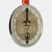 医師アシスタントカドゥセウスオーナメント メタルオーナメント (右)