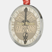 医師アシスタントカドゥセウスオーナメント メタルオーナメント (左)
