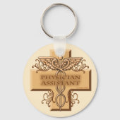 医師アシスタント名前をカスタムするキーチェーン キーホルダー (正面)
