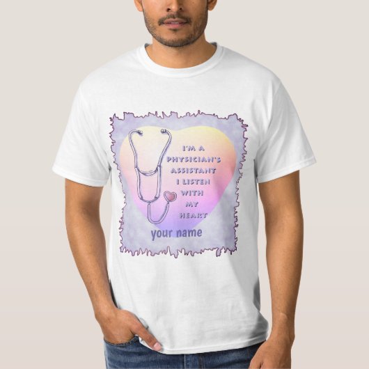 医師アシスタント ハート Tシャツ (正面)