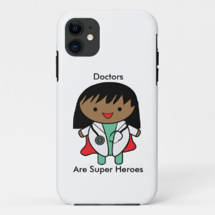医師アフリカ系アメリカ人女性ヒーローがパーソナライズ iPhone 11 ケース