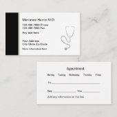 医師アポイントメントカード 予約カード (正面/裏面)