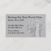 医師アポイントメント耳鼻咽喉  名刺 (正面)