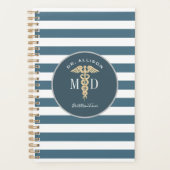 医師カデュセウスダスティブルーパーソナライズされた プランナー手帳 (正面)