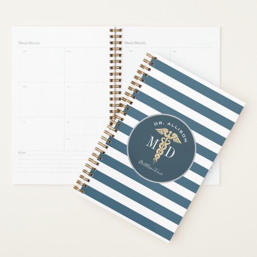 医師カデュセウスダスティブルーパーソナライズされた プランナー手帳 (ディスプレー)