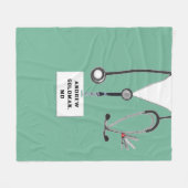 医師ギフトアイディア フリースブランケット (正面(横))