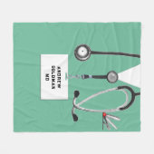 医師ギフトアイディア フリースブランケット (正面(横))