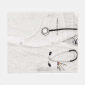 医師ギフトアイディア フリースブランケット (正面(横))