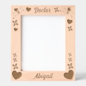 医師ギフトハート愛 レーザー彫刻フレーム (正面)