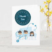 医師チームに感謝 カード (黄色い花)