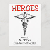 医師ナース医学病院看護ありがとう ポストカード (正面)