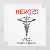 医師ナース医学病院看護気に健 サンキューカード (正面/裏面)