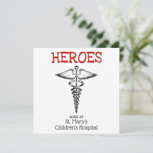 医師ナース医学病院看護気に健 サンキューカード (スタンド正面)