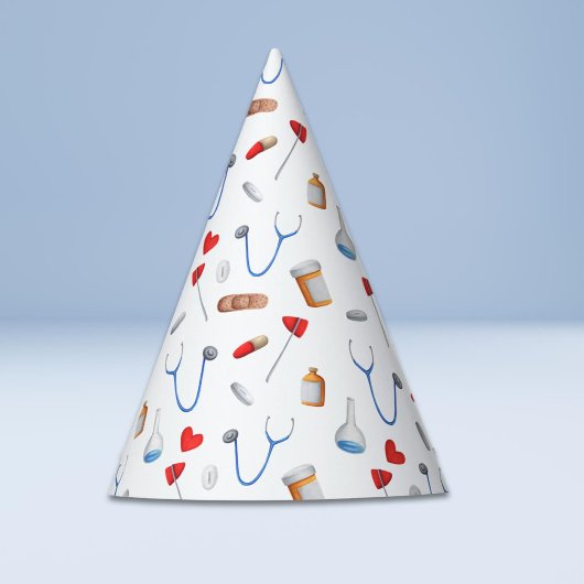 医師ナース卒業パターン紙 パーティーハット