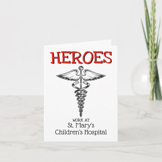 医師ナース療養看護健康気に サンキューカード (正面)