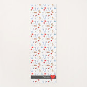 医師ナース診療機器パターン ヨガマット (正面)