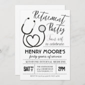 医師ナース退職パーティー 招待状 (正面/裏面)