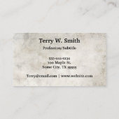 医師ハート解剖学ビジネスカード 名刺 (裏面)