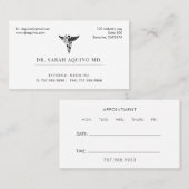 医師ビジネス及びアポイントメント 名刺 (正面/裏面)