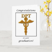 医師フィジカルセラピー卒業祝い カード (黄色い花)