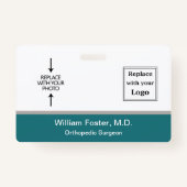 医師フォトロゴテンプレートIDバッジ バッジ (正面)