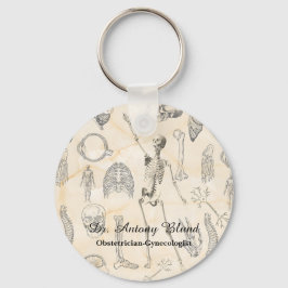 医師ヴィンテージ人体の解剖学 キーホルダー