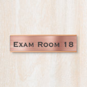 医師事務所の歯科医師試験室のドアの看板 サインプレート (正面)