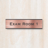 医師事務所の歯科医師試験室のドアの看板 サインプレート (正面)
