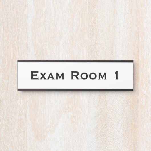 医師事務所の歯科医師試験室のドアの看板 サインプレート (正面)