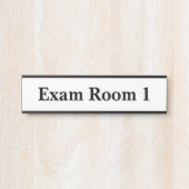 医師事務所の歯科医師試験室のドアの看板 サインプレート (正面)